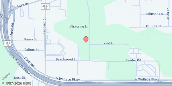 Map showing Flower Acres Baptist Church at 3000 Flower Acre Rd., Texarkana, TX