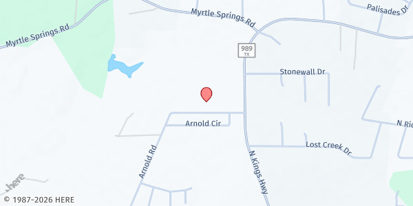 Map showing Hardy Memorial UMC at 6203 N. Kings Hwy., Texarkana, TX