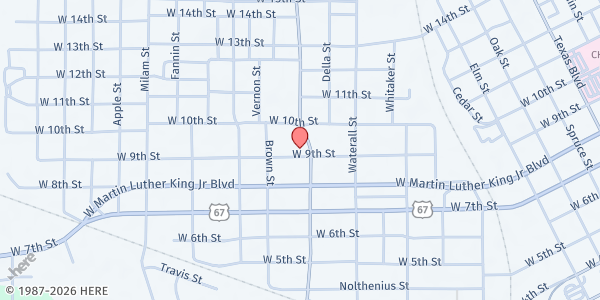 Map showing Holy Temple COGIC at 903 Summerhill Rd., Texarkana, TX