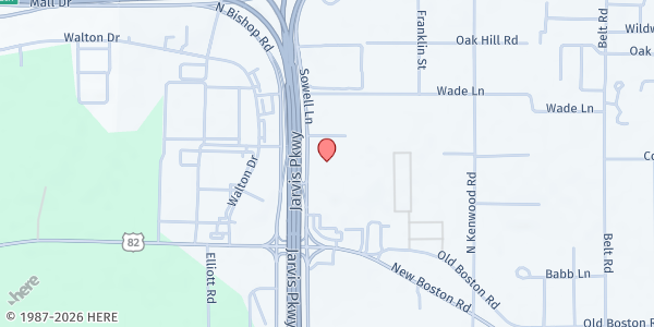 Map showing Westside Church of Christ at 524 Sowell Ln., Texarkana, TX