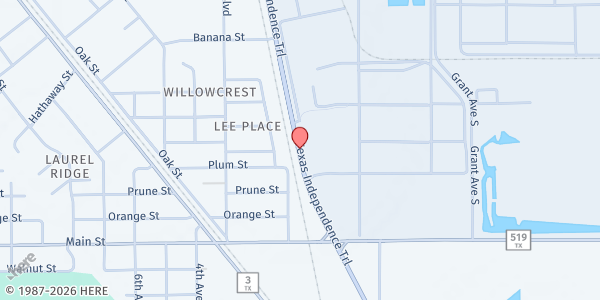 Map showing Christ Church Fellowship at 2222 TX 146, Texas City, TX