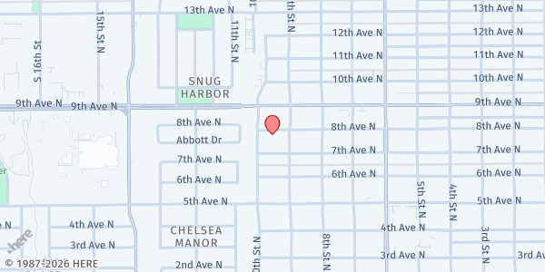 Map showing Come and See Friends Church at 917 8th Ave. N., Texas City, TX