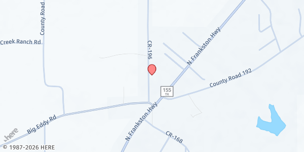 Map showing Community Pantry Noonday at 16662 CR 196, Tyler, TX