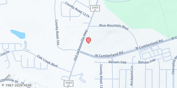 Map showing Lanes Chapel UMC at 8720 Old Jacksonville Hwy., Tyler, TX