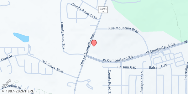 Map showing Lanes Chapel United Methodist at 8720 Old Jacksonville Hwy, Tyler, TX