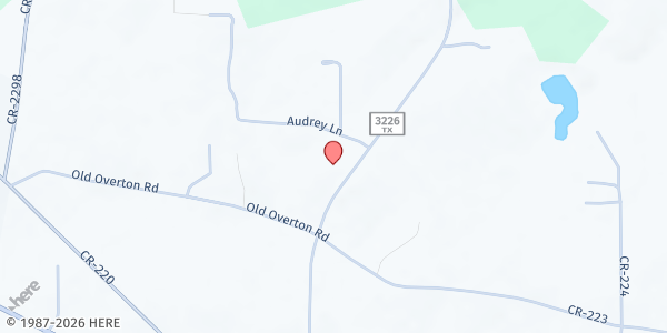 Map showing Matthew 25 Ministries at Sharon Baptist Church at 12216 FM 3226, Tyler, TX