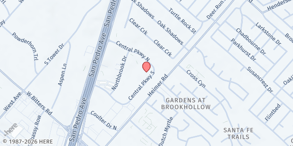 Map showing Operation Homefront - San Antonio at 1355 Central Parkway South, Uptown, TX