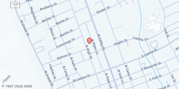 Map showing Casa El Shaddai Uvalde at 700 N High St., Uvalde, TX