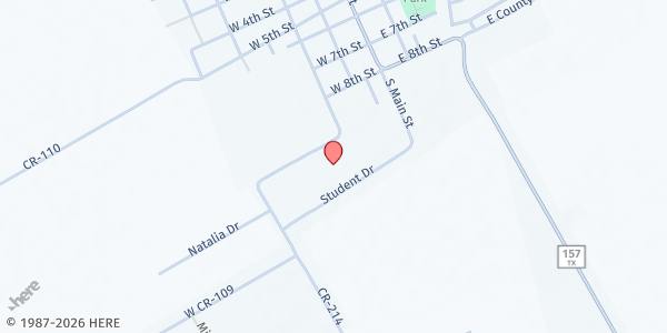 Map showing Venus Mobile - Venus High School at Venus High School, 12 Bulldog Dr., Venus, TX
