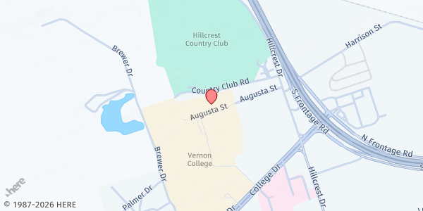 Map showing Chaparral Senior Activities Center (Vernon College Senior Center) at 4400 Augusta St, Vernon, TX