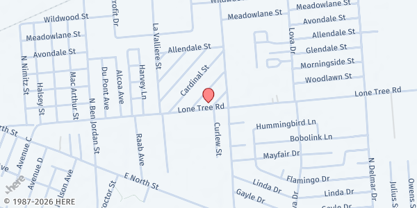 Map showing City Harvest Church at 2802 Lone Tree Rd, Victoria, TX