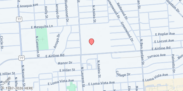 Map showing Our Lady of Victory Cathedral Center at 1508 E Airline Rd, Victoria, TX