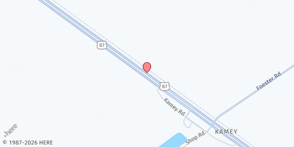 Map showing Sportsman's Church Food Pantry at 8793 US Hwy 87 North, Victoria, TX