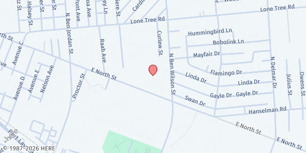 Map showing Stroman Campus at 3002 East North Street, Victoria, TX