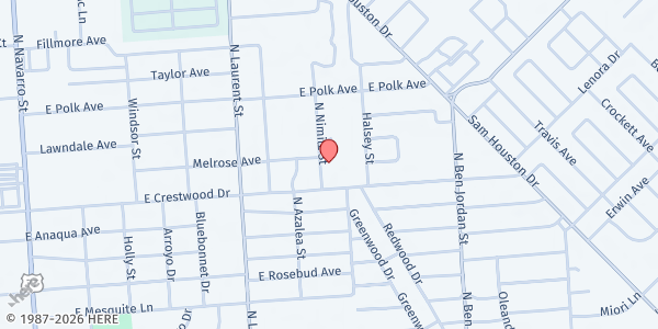 Map showing Victory Christian Life Center at 1604 E Crestwood Dr, Victoria, TX