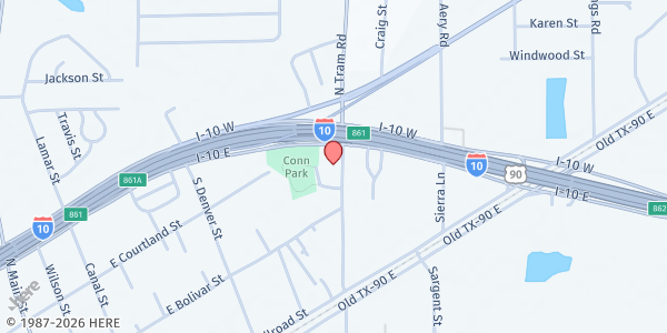 Map showing Fishers of Men at Turning Point Church at 3600 N. Main St., Vidor, TX