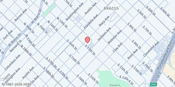 Map showing Acts Storehouse at 300 s. 13th St, Waco, TX