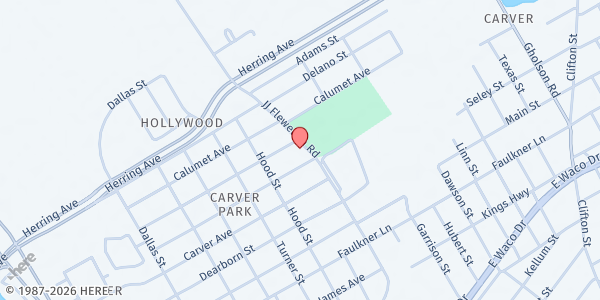 Map showing Shepherd's Heart (Living Word Church of God in Christ) at 1005 Dunbar St., Waco, TX