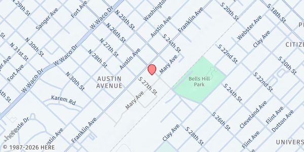 Map showing Shepherd's Heart - Waco at 205 South 26th Street, Waco, TX