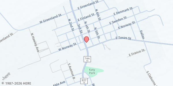 Map showing Open Door Church - Walnut Springs Outreach at 4147 3rd St., Walnut Springs, TX