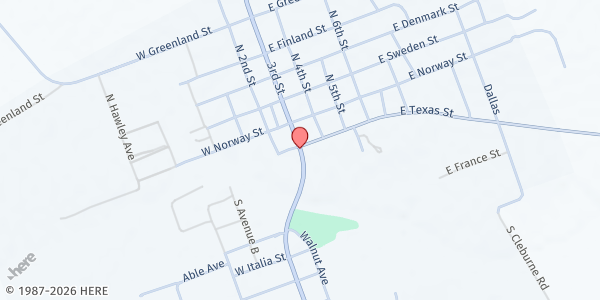 Map showing Walnut Springs Mobile at 689 CR 2710, Walnut Springs, TX