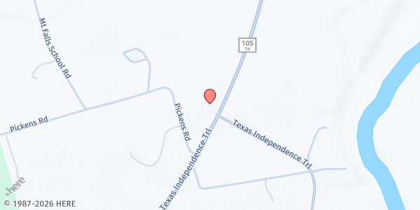 Map showing Bread Partners- The Intersection at 18785 TX-105, Washington, TX