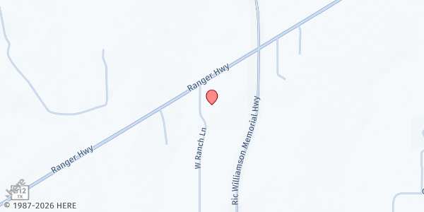 Map showing Grace Community at 111 W Ranch Ln, Weatherford, TX