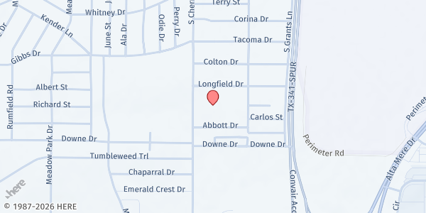 Map showing St. Peters Catholic Church at 1201 S. Cherry Ln., White Settlement, TX
