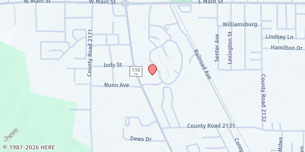 Map showing Philadelphia Blessing at 411 Hwy 110, Whitehouse, TX