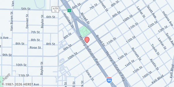 Map showing Catholic Charities Forth Worth-NW Campus at 907 Holliday St, Wichita Falls, TX