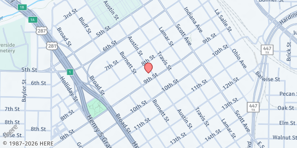 Map showing Child Advocates (CASA) at 808 Austin St, Wichita Falls, TX