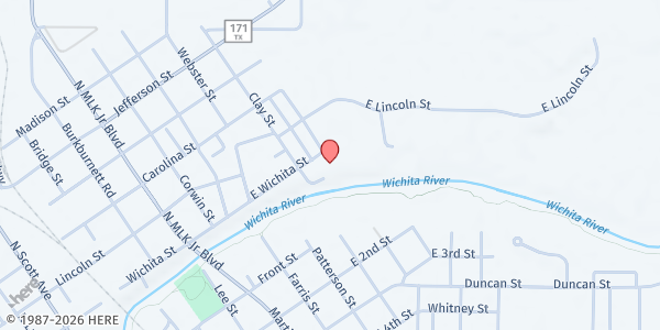 Map showing Child Care Inc Ben Donnell Center at 211 E Wichita St, Wichita Falls, TX