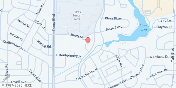 Map showing Colonial Church at 4300 Maplewood Ave, Wichita Falls, TX