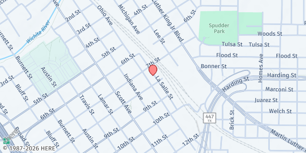 Map showing Farmers Market Association Downtown Wichita Falls at 713 Ohio Ave, Wichita Falls, TX