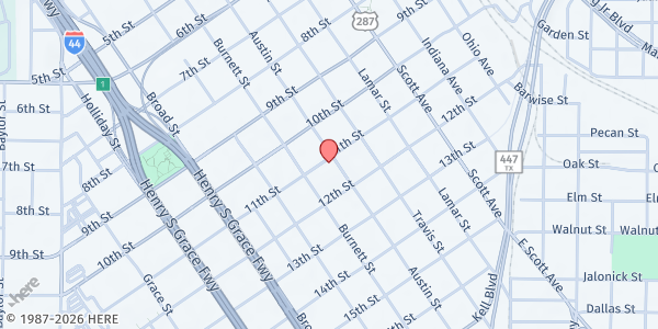 Map showing Interfaith Outreach Services - Main Location at 1101 11th St., Wichita Falls, TX