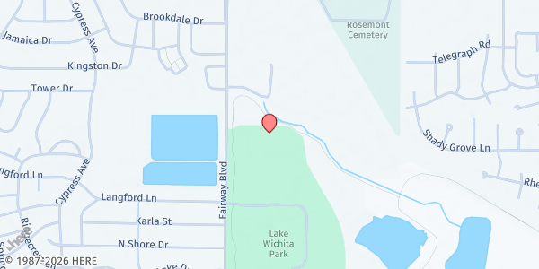 Map showing Mobile Pantry - Lake Wichita at 5205 Fairway Blvd, Wichita Falls, TX