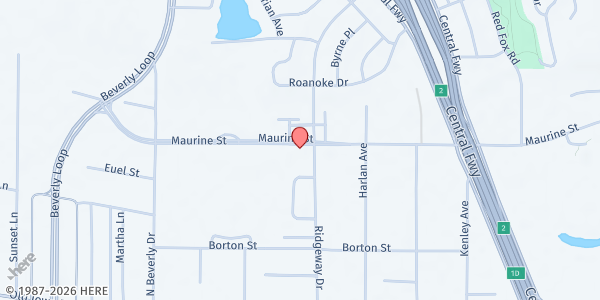 Map showing Solid Rock House of God at 2201 Maurine St., Wichita Falls, TX