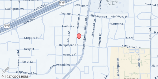 Map showing The Arc of Wichita County Inc at 3307 Buchanan St, Wichita Falls, TX