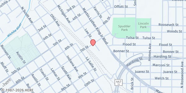 Map showing The Salvation Army WF at 403 7th St, Wichita Falls, TX