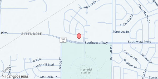 Map showing Trinity UMC (Fishes & Loaves) at 5800 Southwest Pkwy., Wichita Falls, TX