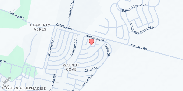 Map showing Walnut Cove Community Food Pantry at 11182 Apple Tree, Willis, TX