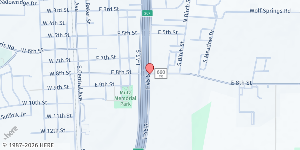 Map showing Empowerment Community Center at 520 N. Interstate 45 Service Road, Wilmer, TX