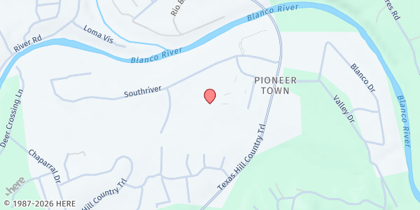 Map showing Cypress Creek Church - Hays County Food Bank at 211 Stillwater Rd., Wimberley, TX