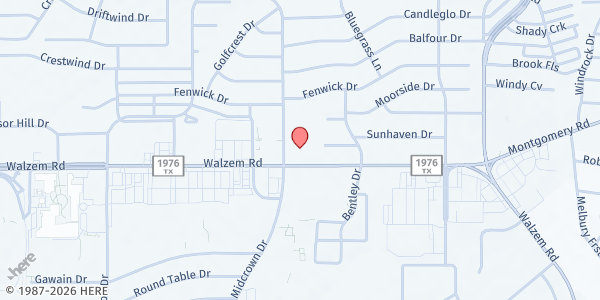 Map showing Cross Roads Church at 8102 Midcrown Dr., Windcrest, TX