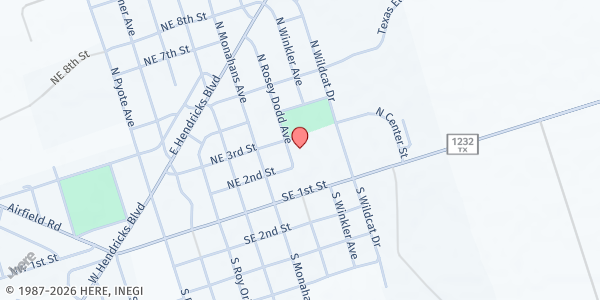 Map showing Wink Mobile Food Pantry at 200 S. Rosey Dodd Ave., Wink, TX
