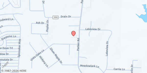 Map showing Amazing Grace Food Pantry at 1711 Parker Rd., Wylie, TX