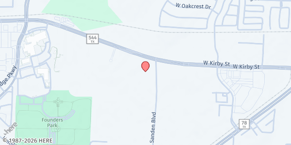 Map showing Christ Embassy Collin at 630 Sanden Blvd., Wylie, TX