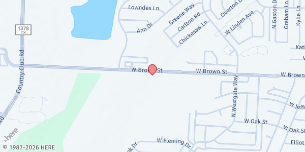 Map showing Wylie Community Christian Care Center at 1310 W. Brown St., Wylie, TX