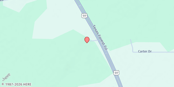 Map showing Zavalla Food Pantry at 162 Earl Miles Rd., Zavalla, TX