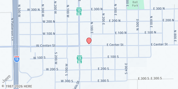 Map showing Beaver Senior Center at 85 E Center, Beaver, UT